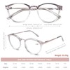 DOOViC Lesebrille Metall Damen 3,0 Blaulichtfilter Durchsichtiger Rund Computerbrille mit