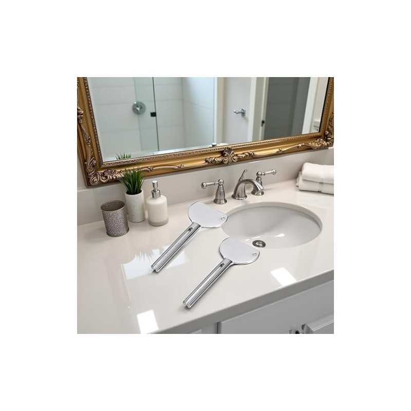 2 Pieces Silver Metal Tube Squeezer for Salon Toothpaste Tube