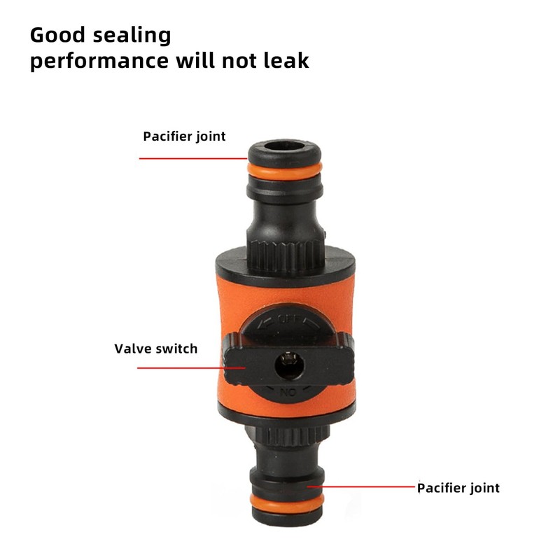 Amazleer 2 Pcs Garden Hose Connectors, Double-Tap Nozzle Valve for