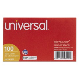 Unruled Index Cards 3 x 5 White 100/Pack