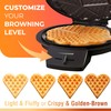 Mueller Heart 5 Waffle Maker, Norwegian Waffle Iron, Adjustable Browning