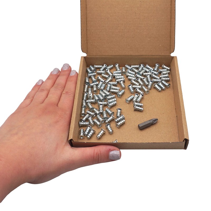 SKIR'CO (Pack of 100) Zinc Plated Euro Screws 6.0 x
