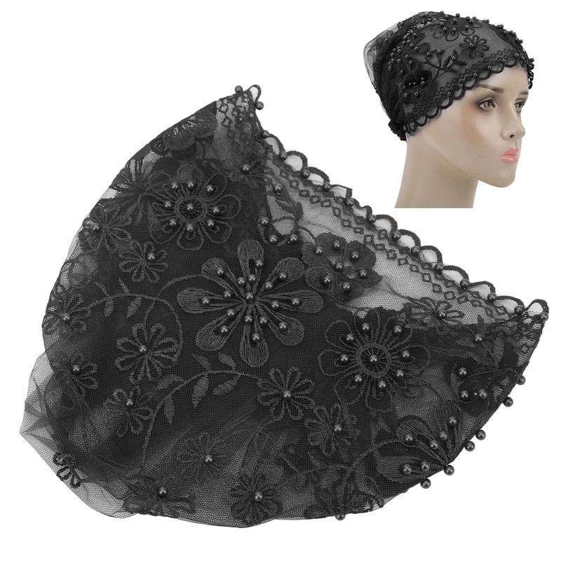 Turban Fashionable Beautiful Unique Retractable Muslim Embroidered Beading Female Hat