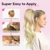 REECHO Ponytail Extension, Drawstring Ponytail Extension Long Wavy Layered Pony