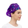 Women's Working Cap Purple Butterfly Adjustable Working Hats with Sweatband