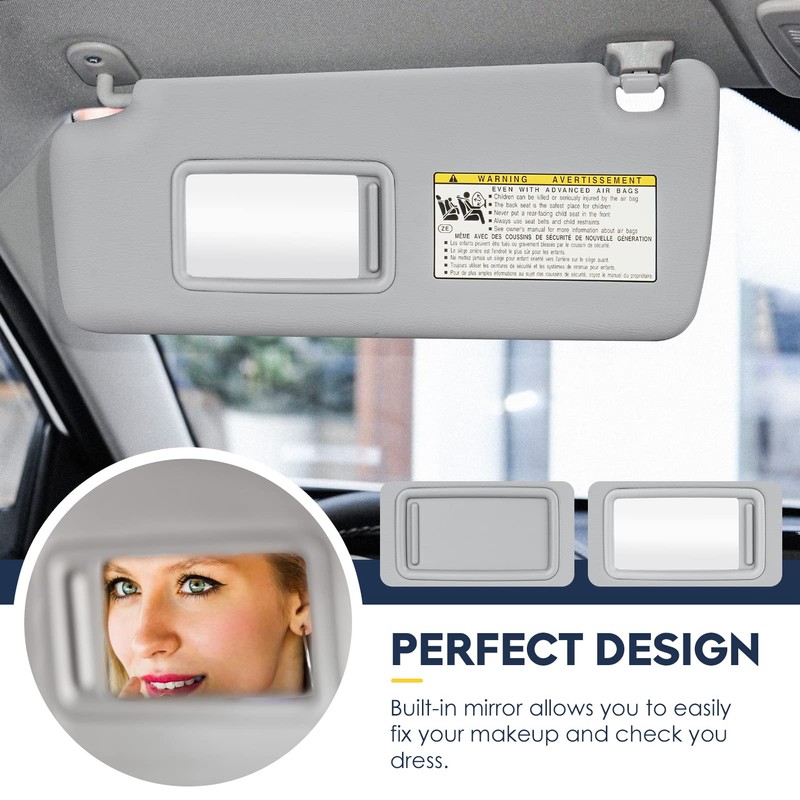 Left Driver Side Sun Visor Fit for Toyota Highlander 2004