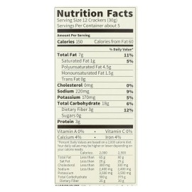 UD_Mary's Gone Crackers Super Seed-Basil$ Garlic Case 6 5.5 oz Kosher Baked Fried Dried Grain Snacks Soft Texture Salty Bags