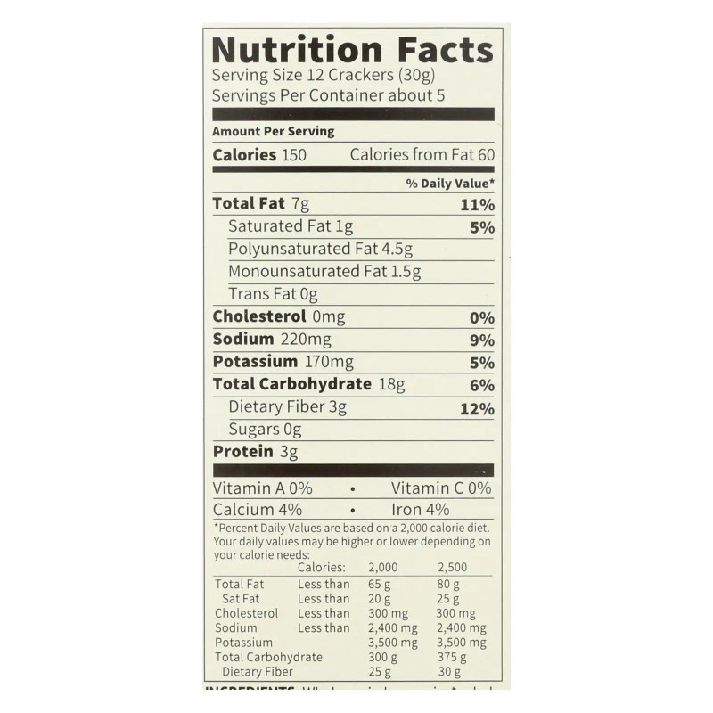UD_Mary's Gone Crackers Super Seed-Basil$ Garlic Case 6 5.5 oz
