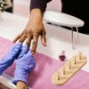 2 juegos de soporte de exhibición de uñas de madera,