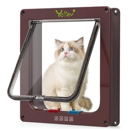 Ycozy XL Cat Doors Outer Size 11" x 9.8" 4-Way Locking Indoor Pet Door for Interior Exterior Door Wall Window, Weatherproof Cat Flap for Kittens & Dogs Easily Install