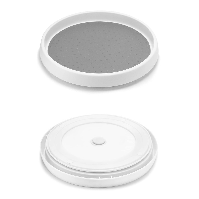 QWORK® 2 Pack Turntable Cupboard Organizer, Rotatable Organiser, seasoning organizer,