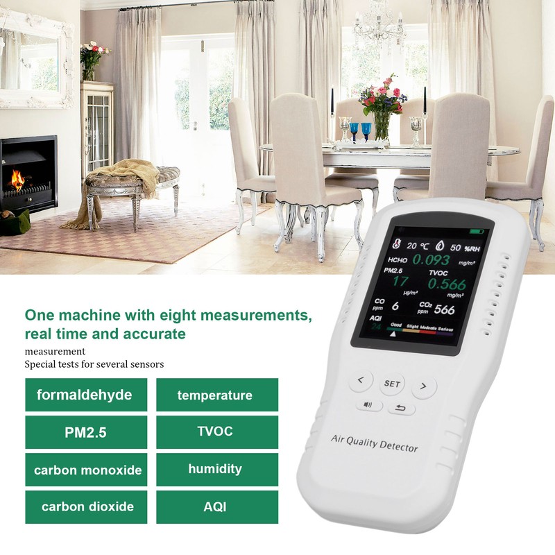 USB Air Quality Tester High Accuracy with 3.2in LCD PM2.5