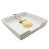 White Ceramic Lunch Napkin Holder with Roped Weight - Pineapple