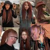 22 Inch Brown Wool Dreadlock Extensions Double Ended 15 Strands