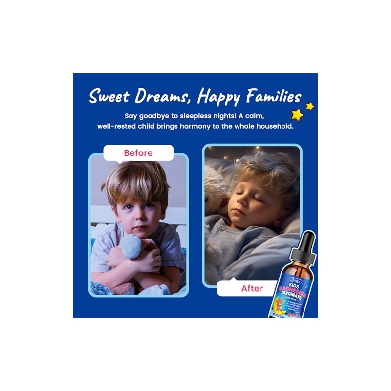 Magnesium Glycinate & GABA L-Theanine Liquid Drops for Kids &