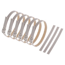 uxcell 3 Pair Replacement Ankle Strap for Heels Detachable Shoe Straps PU Leather Shoe Band, Suede Dark Gray