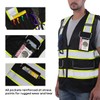 Neopelta Reflective Safety Vest Black Mesh, High Visibility Vest with