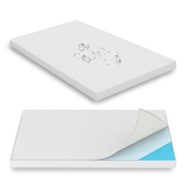 Moonlightfamily 2"x27.5"x52" Mattress Topper, 27.5" Wx52 L Size with Super Soft Water-Resistant, Detachable & Machine Washable Cover, CertiPUR-US Certified Gel-Infused Memory Foam Pad, Pure White