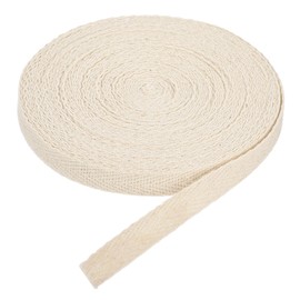 DMiotech 3/8"(1cm) 10 Yards Cotton Twill Tape Cotton Ribbons Bias Binding Tape Herringbone Tape Ribbons Apricot for DIY Crafts Making, Clothes, Knit