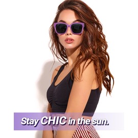 IGnaef Oversized Fit Over Sunglasses for Women Men, Trendy Polarized Sunglasses for Driving with UV400 Protection CIF7511