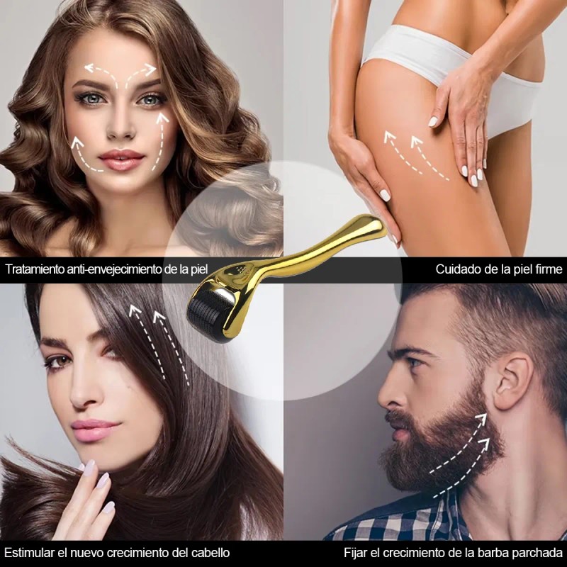 2 Dermaroller 0.25-0.5mm Facial Cabello O Rodillo Para Barba