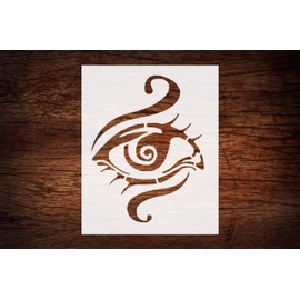 Reusable 3rd Eye Chakra Stencil 8.5" x 11" - Custom Spiritual Design for Yoga and Meditation Crafts