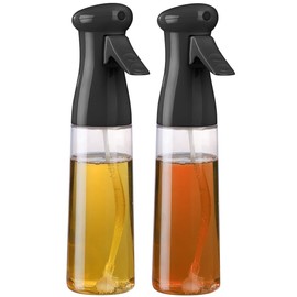 Rosenstein & Söhne Ölsprühflasche: 2er-Set Essig- & Öl-Pumpsprühflaschen, Zerstäubung, je 320 ml, schwarz (Ölspender, Essig- und Ölsprüher, Gewürzstreuer)