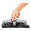 PaperPro Bostitch Office inPRESS 12 Reduced Effort Three-Hole Punch, Silver/Black
