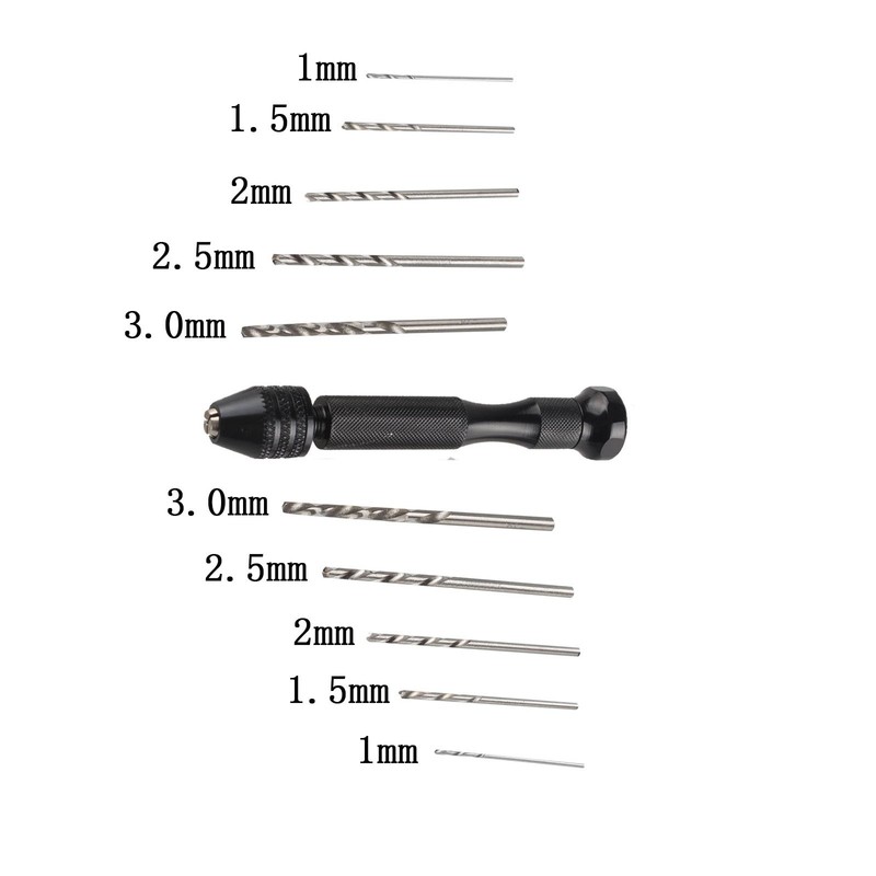 HALJIA 10 Pieces Twist Drill Bits Hand Woodworking Drill Precision