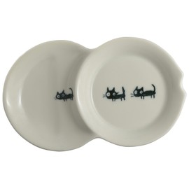 Toyo Ceramic ID-59-01 Arita Ware Healthy 2-Piece Plate, Kitten