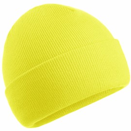 Premium Wear Beanie Hat | Fashion Skully Cap for Men & Women with Soft Acrylic Poly Fabric | Yellow