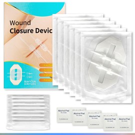 6 Sets Butterfly Bandages for Wound Care-Emergency Wound Closures Device-Surgical Laceration Repair Without Sew-Hospital Grade Rapid Skin Closure for Home Outdoor-Zip Emergency Wound Closures Strips