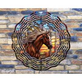 Liberty Flags & Gifts 10" Horse Pony Farm Country Hanging Wind Spinner Yard Decor 3D Kinetic rws-023