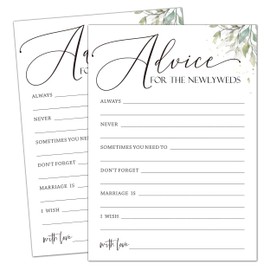Eronm Minimalist Bridal Shower Games, Advice for The Newlyweds, Engagement Party Games, Wedding Shower for 25 Guests, Wedding Advice Cards, Bridal Shower Decorations-A09