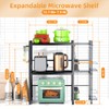DOLALIKE Microwave Oven Rack, Expandable Microwave Stand Countertop Kitchen Utensils