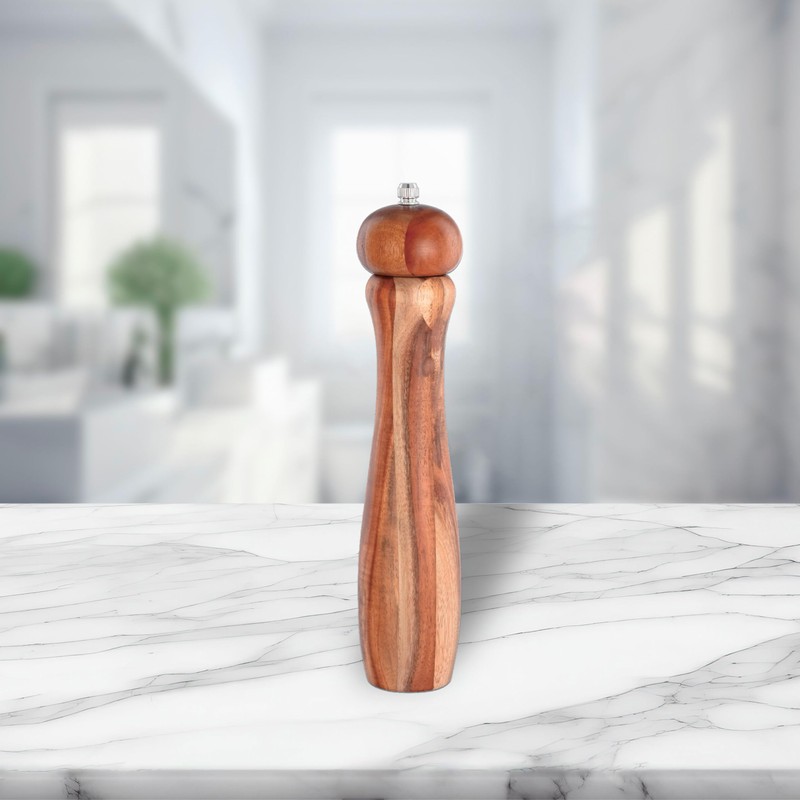 JS Gourmet Acacia Light Wood Pepper and Salt Mill Grinder