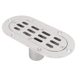 LOCADENCE Boat Floor Deck Drain, Anti Clogging 316 Stainless Steel Mirror Polished Boat Drain, Floor Deck Drainage Cover Plug Scupper for Home Bathroom, Yachts, Motorhomes