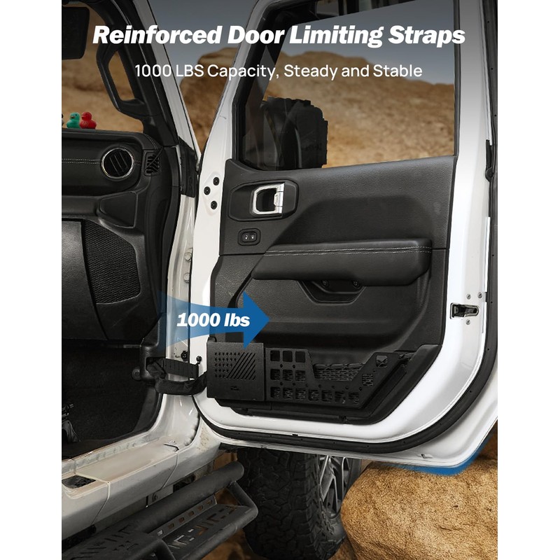 JoyTutus Door Limiting Straps Compatible with Wrangler, 2 Pack Updated