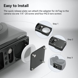SMALLRIG Quick Release Plate for AirTag, Mounting Plate for Arca Type, Compatible with Selected Camera - MD4150