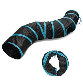 Cat Tunnel, S-Type 2 Way Rabbit Tunnel Cat Toy Foldable Tunnel Toy Pet Play Tunnel Tube for Indoor Kittens, Puppies, Rabbits