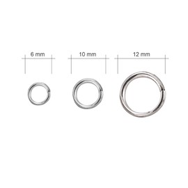Open Jump Rings, 6 mm Small Metal Split Rings for Necklace Bracelet Jewellery Making DIY, Silver