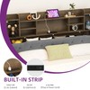 YITAHOME Upholstered Platform Bed with Headboard Storage and LED Lights