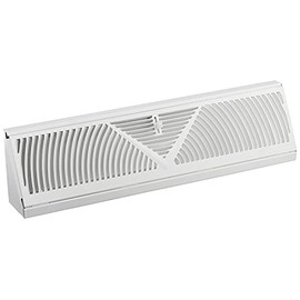Rocky Mountain Goods Baseboard Register Vent- RoundFlow Design for Maximum air Flow - Smooth air Adjust Lever - Heavy Duty Steel - Easy Install (18")