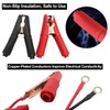 HuaLiSiJi HuaLiSiJi Krokodilklemmen Autobatterie 12V 24V, Batterieklemmen 12V Krokodilklemmen 14AWG