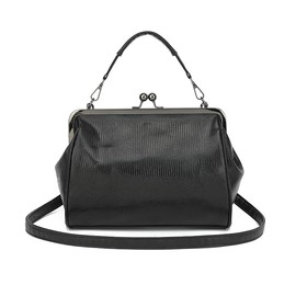 Women's Vintage Hollow Handbag PU Leather Kiss Lock Rivet Skull Shoulder Shoulder Bag Evening Clutch Satchel Purse, Black Single Skull