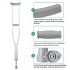 Replacement Crutch Pads 6 Pieces Crutch Accessory Replacement Kit with