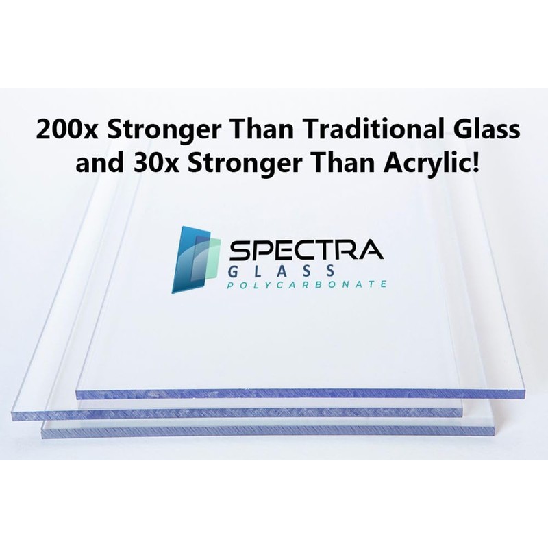 Spectra Glass Clear Polycarbonate Plastic Sheet. Stronger Than Plexiglass Sheets.