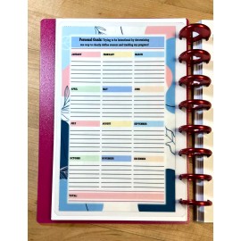 Handmade Daily Habits Personal Goals DASHBOARD for use with the TUL/Arc (8 disc) Planner