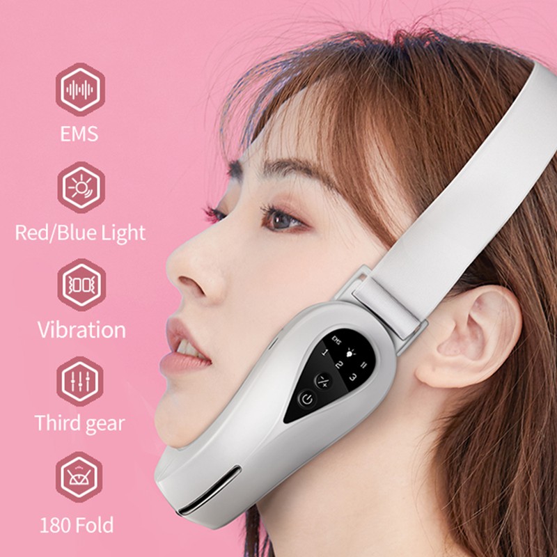 Face Thinner Device EMS Micro Current LED Red Blue Light