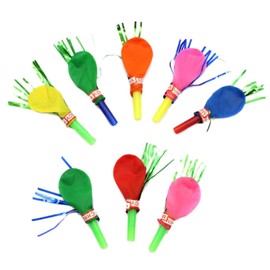 Toyvian Metallic Balloons 100 Pcs Kids Playset Kidcraft Playset Kids Blowouts Musical Blow Outs Party Whistles Noisemaker Balloon Metal Child Generator Childrens Toys